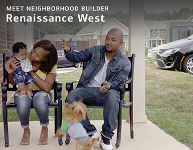 Meet Neighborhood Builder Renaissance West family with dog