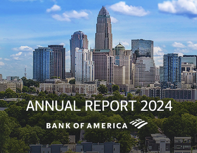  2024 Annual Report Bank of America and City skyline