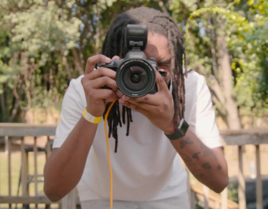 Malik taking a picture