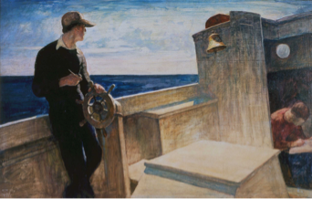 Eight Bells, (Clyde Stanley and Andrew Wyeth aboard Eight Bells), 1937