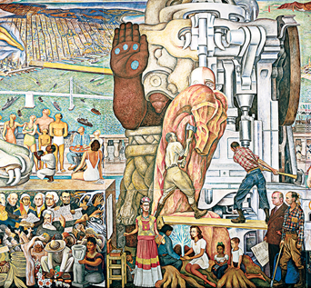 Diego Rivera Mural Pan American Unity Exhibit: Bank of America