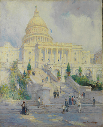 Colin Campbell Cooper (American, 1856-1937), West Front of the Capitol Steps, Washington D.C., c. 1902-04
