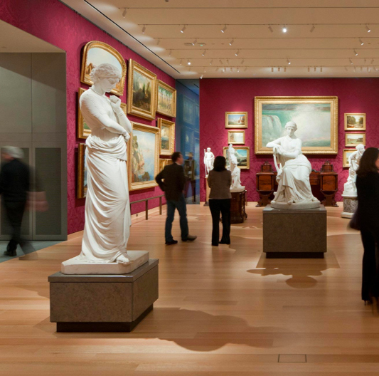 Photo of a museum gallery with visitors