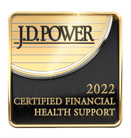 J.D. Power 2022 Certified Financial Health Support emblem