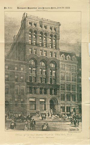 Illustration of a US Trust building