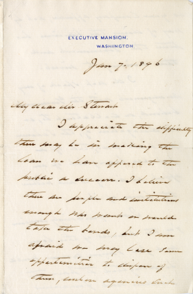 Grover Cleveland Letter