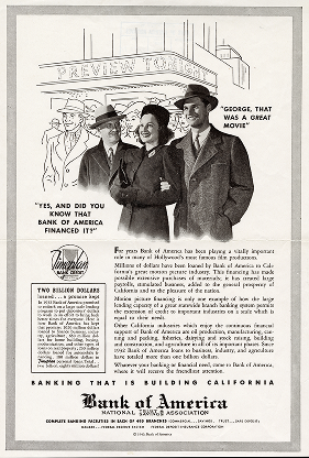 Bank of America motion pictures ad