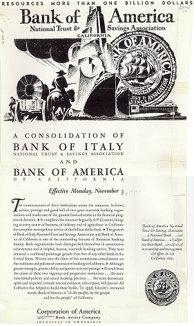 Bank of America Announcement