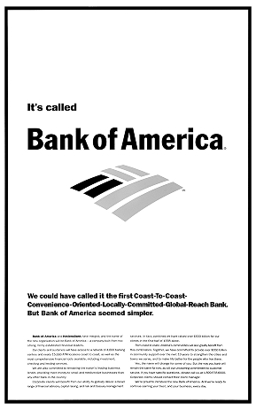 It's called Bank of America Ad