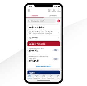 Bank of America mobile banking app