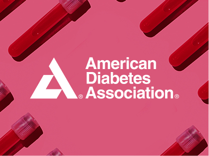 The American Diabetes Association logo on a red background