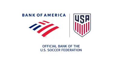 Bank of America and U.S. Soccer Federation logos Official Bank of U.S. Soccer Federation