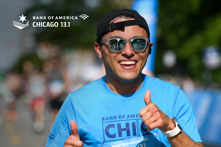 Male runner giving thumbs up