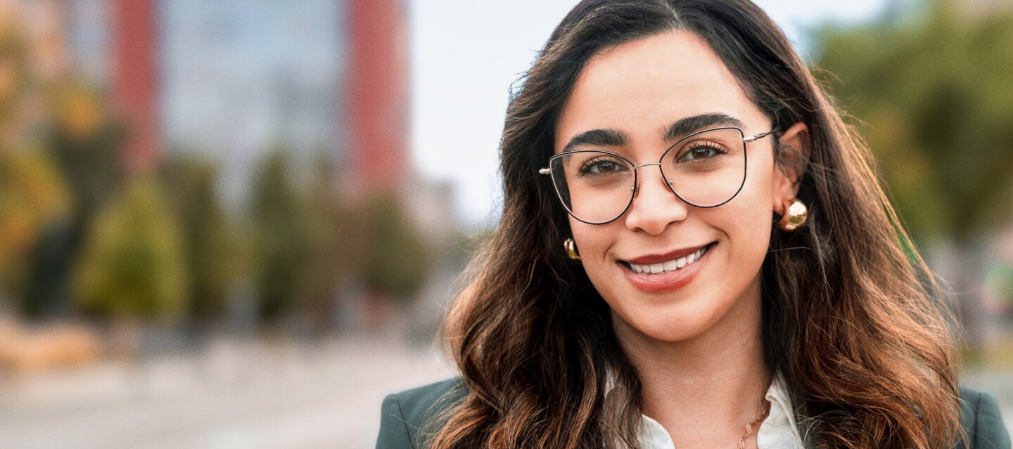 Bank of America employee smiling