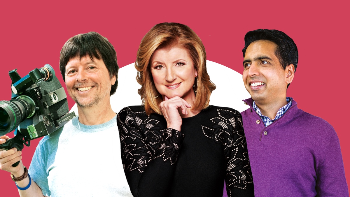 Ken burns, Arianna Huffington and Sal Khan