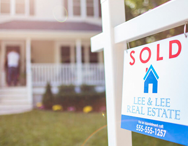 Sold sign outside a home