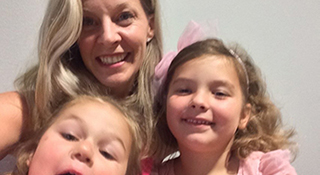 Laura Olson with her daughters