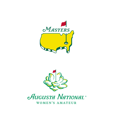 Masters Tournament logo stacked above the Augusta National Women's Amateur logo