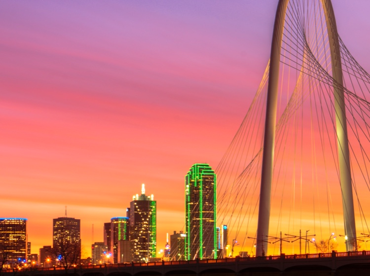 North Texas sunset skyline