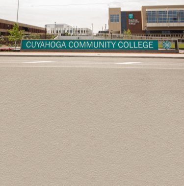 Sign of Cuyahoga Community College