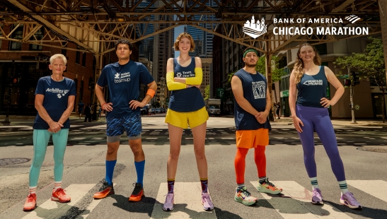 Group of marathon runners smiling