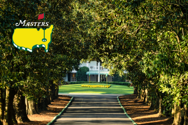 Beautiful, tree-lined road leading to Augusta National golf club