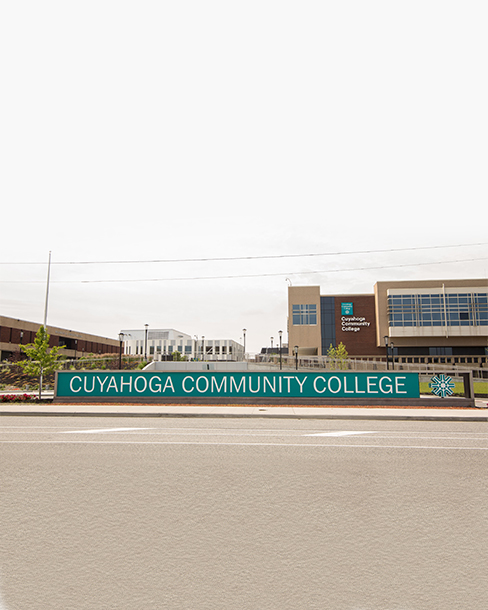 Sign of Cuyahoga Community College