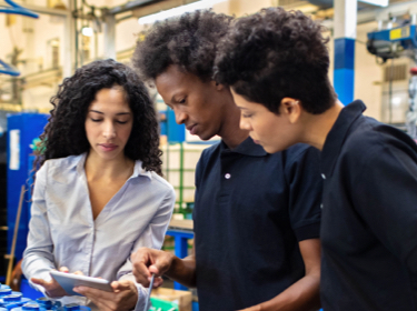 Group of students working