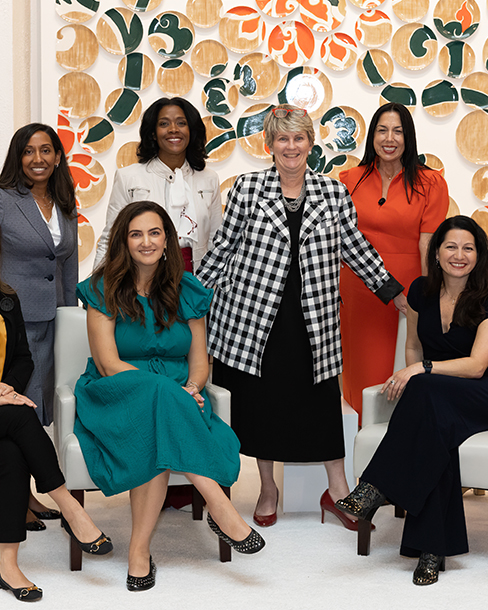 A group of women posing for a photo