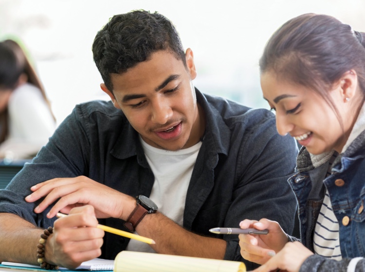 2 students in classroom