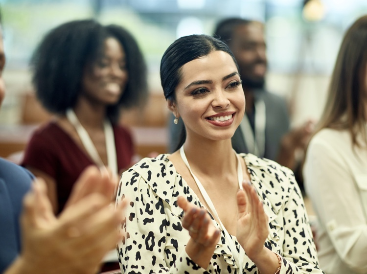 Woman clapping