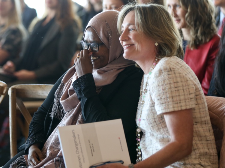 Dr. Deqo Mohamed and Katy Knox, president of Bank of America Private Bank