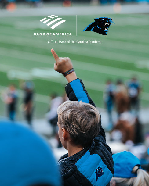 Young boy cheering in the stands facing the field