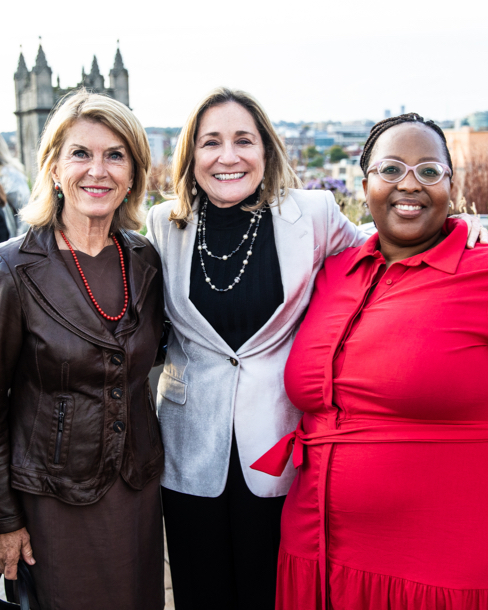 3 women smiling at the Global Ambassadors Program