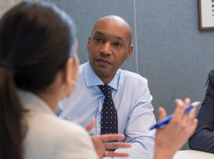 Man in meeting