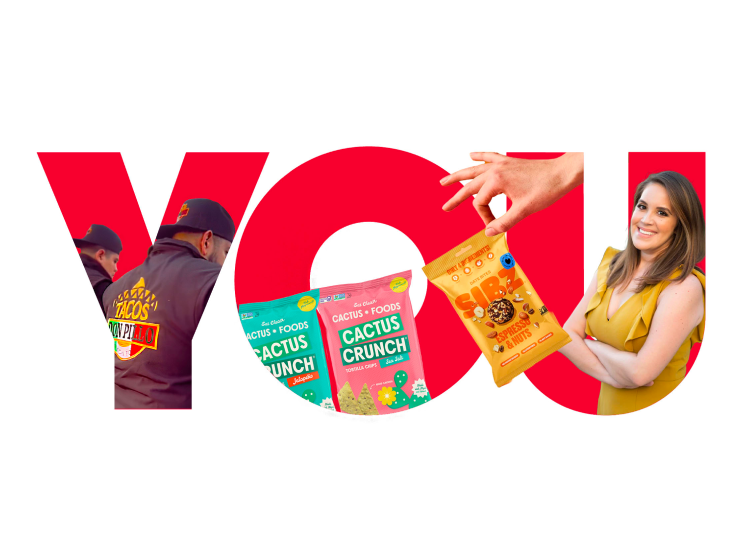 Collage of small business owners and graphic elements over the word YOU