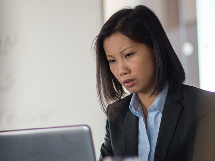 Woman on computer