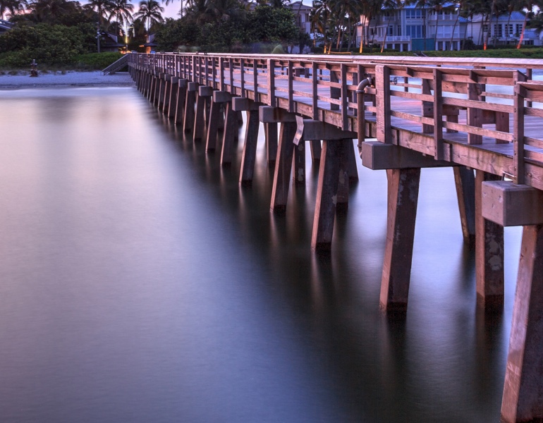 Pier over water