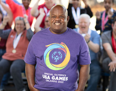 Carl Williams at the Special Olympics