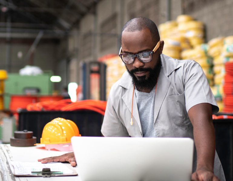 Man working in warehouse