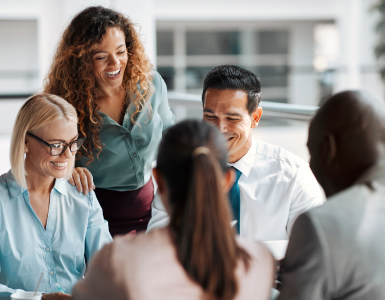 Group of people working together