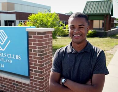 Student smiling
