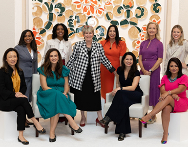 A group of women posing for a photo