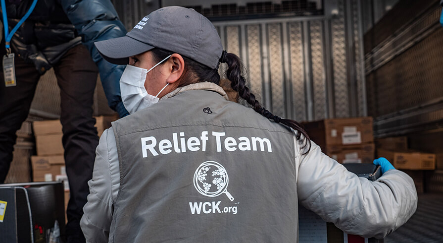 Member of the wck relief team